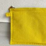 Hermes Bora Bora Pouch Yellow Canvas with Palladium Hardware #RTRE-17 - Image 3