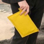 Hermes Bora Bora Pouch Yellow Canvas with Palladium Hardware #RTRE-17 - Image 15