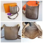 Hermes Evelyne 16cm Etoupe Clemence Leather with Gold Plated Hardware #RTOL-2 - Image 2