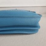 Hermes Evelyne III 29cm Blue Jean Clemence Leather with Palladium Plated Hardware #RUUS-11 - Image 9