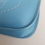 Hermes Evelyne III 29cm Blue Jean Clemence Leather with Palladium Plated Hardware #RUUS-11 - Image 11