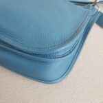 Hermes Evelyne III 29cm Blue Jean Clemence Leather with Palladium Plated Hardware #RUUS-11 - Image 13