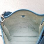 Hermes Evelyne III 29cm Blue Jean Clemence Leather with Palladium Plated Hardware #RUUS-11 - Image 26