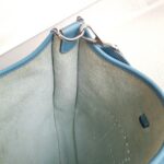 Hermes Evelyne III 29cm Blue Jean Clemence Leather with Palladium Plated Hardware #RUUS-11 - Image 23