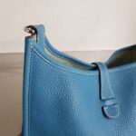 Hermes Evelyne III 29cm Blue Jean Clemence Leather with Palladium Plated Hardware #RUUS-11 - Image 14
