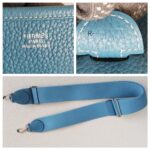Hermes Evelyne III 29cm Blue Jean Clemence Leather with Palladium Plated Hardware #RUUS-11 - Image 20
