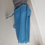 Hermes Evelyne III 29cm Blue Jean Clemence Leather with Palladium Plated Hardware #RUUS-11 - Image 6