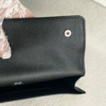 Hermes Hermèsnap Wallet Black Epsom Leather with Palladium Plated Hardware Bag #RTOK-5 - Image 6