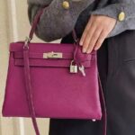 Hermes Kelly 32CM Tosca Pink Epsom Leather With Palladium Hardware Bag #RTTE-1 - Image 47