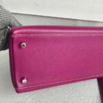 Hermes Kelly 32CM Tosca Pink Epsom Leather With Palladium Hardware Bag #RTTE-1 - Image 13
