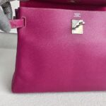 Hermes Kelly 32CM Tosca Pink Epsom Leather With Palladium Hardware Bag #RTTE-1 - Image 3