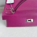 Hermes Kelly 32CM Tosca Pink Epsom Leather With Palladium Hardware Bag #RTTE-1 - Image 23