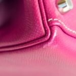 Hermes Kelly 32CM Tosca Pink Epsom Leather With Palladium Hardware Bag #RTTE-1 - Image 15