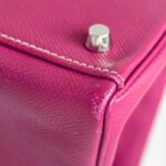 Hermes Kelly 32CM Tosca Pink Epsom Leather With Palladium Hardware Bag #RTTE-1 - Image 16