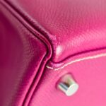 Hermes Kelly 32CM Tosca Pink Epsom Leather With Palladium Hardware Bag #RTTE-1 - Image 18