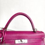 Hermes Kelly 32CM Tosca Pink Epsom Leather With Palladium Hardware Bag #RTTE-1 - Image 20