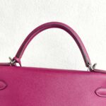 Hermes Kelly 32CM Tosca Pink Epsom Leather With Palladium Hardware Bag #RTTE-1 - Image 21