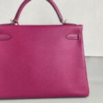 Hermes Kelly 32CM Tosca Pink Epsom Leather With Palladium Hardware Bag #RTTE-1 - Image 6
