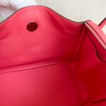 Hermes Lindy 30CM Rose Lipstick Evercolor Leather with Palladium-plated Hardware #RTEO-1 - Image 37