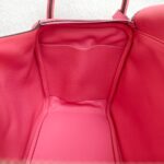 Hermes Lindy 30CM Rose Lipstick Evercolor Leather with Palladium-plated Hardware #RTEO-1 - Image 40