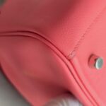 Hermes Lindy 30CM Rose Lipstick Evercolor Leather with Palladium-plated Hardware #RTEO-1 - Image 17