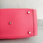 Hermes Lindy 30CM Rose Lipstick Evercolor Leather with Palladium-plated Hardware #RTEO-1 - Image 13