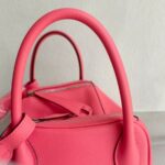 Hermes Lindy 30CM Rose Lipstick Evercolor Leather with Palladium-plated Hardware #RTEO-1 - Image 19