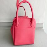 Hermes Lindy 30CM Rose Lipstick Evercolor Leather with Palladium-plated Hardware #RTEO-1 - Image 9