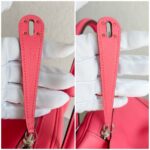 Hermes Lindy 30CM Rose Lipstick Evercolor Leather with Palladium-plated Hardware #RTEO-1 - Image 30