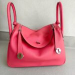 Hermes Lindy 30CM Rose Lipstick Evercolor Leather with Palladium-plated Hardware #RTEO-1 - Image 3