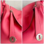 Hermes Lindy 30CM Rose Lipstick Evercolor Leather with Palladium-plated Hardware #RTEO-1 - Image 29