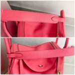 Hermes Lindy 30CM Rose Lipstick Evercolor Leather with Palladium-plated Hardware #RTEO-1 - Image 27