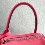Hermes Lindy 30CM Rose Lipstick Evercolor Leather with Palladium-plated Hardware #RTEO-1 - Image 24