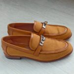 Hermes Mocassins Denstin Size 38 Palladium Hardware #ROUC-2 - Image 2