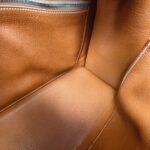 Hermes Sellier Kelly 32cm Brown-Gold Cherve Coromandel (Goatskin ) Leather With Palladium Hardware Bag #ROUY-1 - Image 43