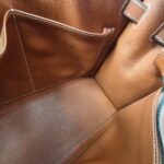 Hermes Sellier Kelly 32cm Brown-Gold Cherve Coromandel (Goatskin ) Leather With Palladium Hardware Bag #ROUY-1 - Image 45