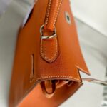 Hermes Sellier Kelly 32cm Brown-Gold Cherve Coromandel (Goatskin ) Leather With Palladium Hardware Bag #ROUY-1 - Image 22