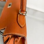 Hermes Sellier Kelly 32cm Brown-Gold Cherve Coromandel (Goatskin ) Leather With Palladium Hardware Bag #ROUY-1 - Image 23