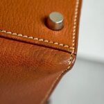 Hermes Sellier Kelly 32cm Brown-Gold Cherve Coromandel (Goatskin ) Leather With Palladium Hardware Bag #ROUY-1 - Image 13