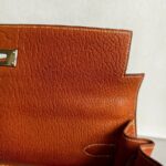 Hermes Sellier Kelly 32cm Brown-Gold Cherve Coromandel (Goatskin ) Leather With Palladium Hardware Bag #ROUY-1 - Image 29