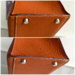 Hermes Sellier Kelly 32cm Brown-Gold Cherve Coromandel (Goatskin ) Leather With Palladium Hardware Bag #ROUY-1 - Image 16