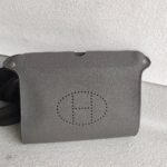 Hermes Videpoches Dark Grey Togo Leather with Palladium Plated Hardware Bag #ROEY-1 - Image 3