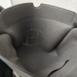 Hermes Videpoches Dark Grey Togo Leather with Palladium Plated Hardware Bag #ROEY-1 - Image 15