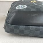 LV Avenue World Map Bumbag Black/Grey Damier Graphite Coated Canvas/Leather and Silver Hardware #RTET-1 - Image 13