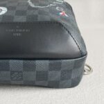 LV Avenue World Map Bumbag Black/Grey Damier Graphite Coated Canvas/Leather and Silver Hardware #RTET-1 - Image 14