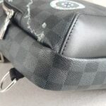 LV Avenue World Map Bumbag Black/Grey Damier Graphite Coated Canvas/Leather and Silver Hardware #RTET-1 - Image 15