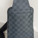 LV Avenue World Map Bumbag Black/Grey Damier Graphite Coated Canvas/Leather and Silver Hardware #RTET-1 - Image 7