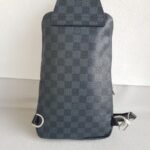 LV Avenue World Map Bumbag Black/Grey Damier Graphite Coated Canvas/Leather and Silver Hardware #RTET-1 - Image 3