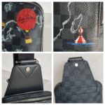 LV Avenue World Map Bumbag Black/Grey Damier Graphite Coated Canvas/Leather and Silver Hardware #RTET-1 - Image 21