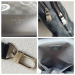 LV Avenue World Map Bumbag Black/Grey Damier Graphite Coated Canvas/Leather and Silver Hardware #RTET-1 - Image 20